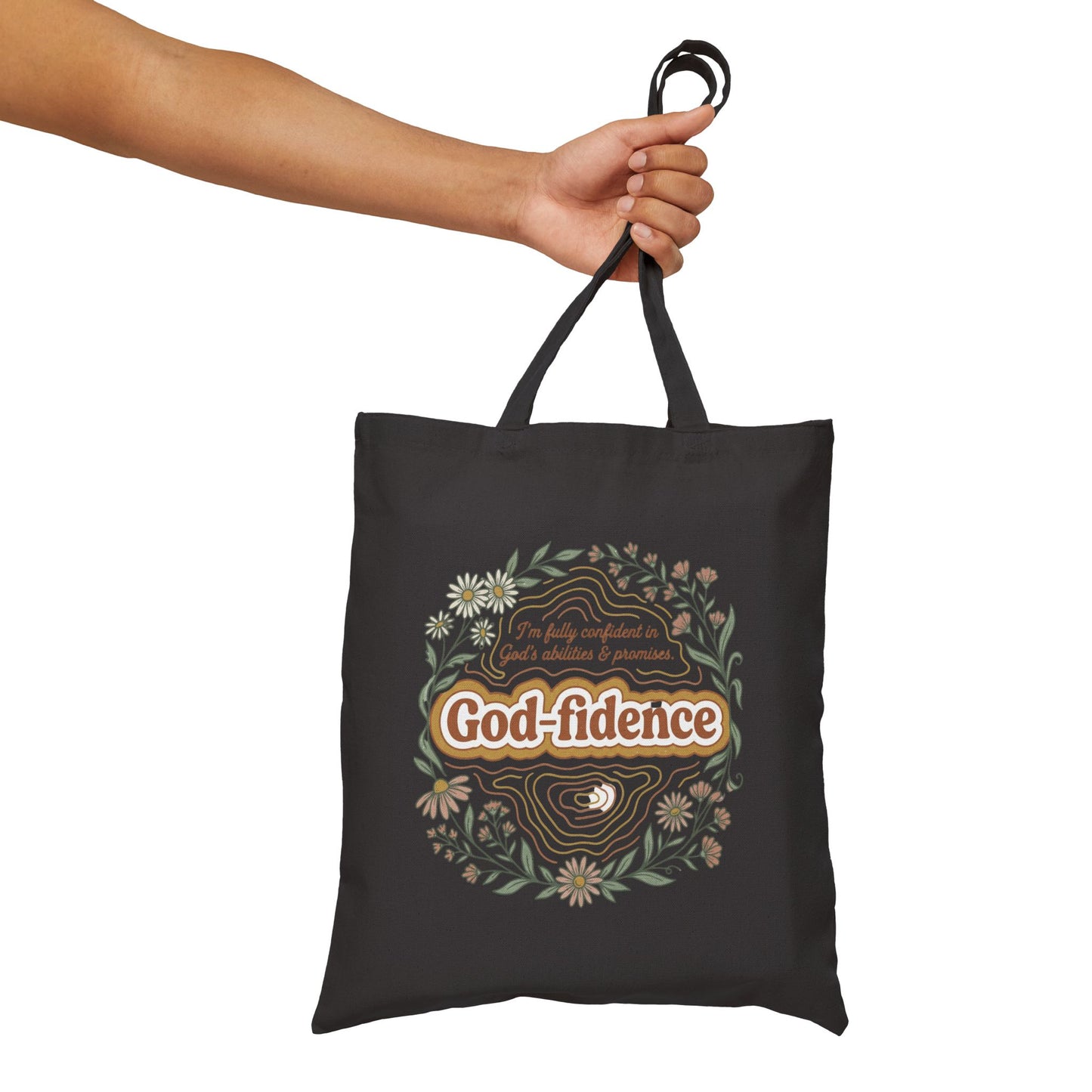 God-Fidence Christian Tote Bag — "I am fully confident in God's abilities & promises"