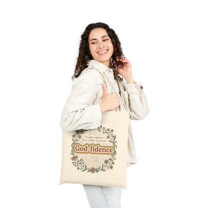 God-Fidence Christian Tote Bag — "I am fully confident in God's abilities & promises"