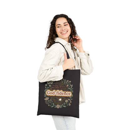 God-Fidence Christian Tote Bag — "I am fully confident in God's abilities & promises"
